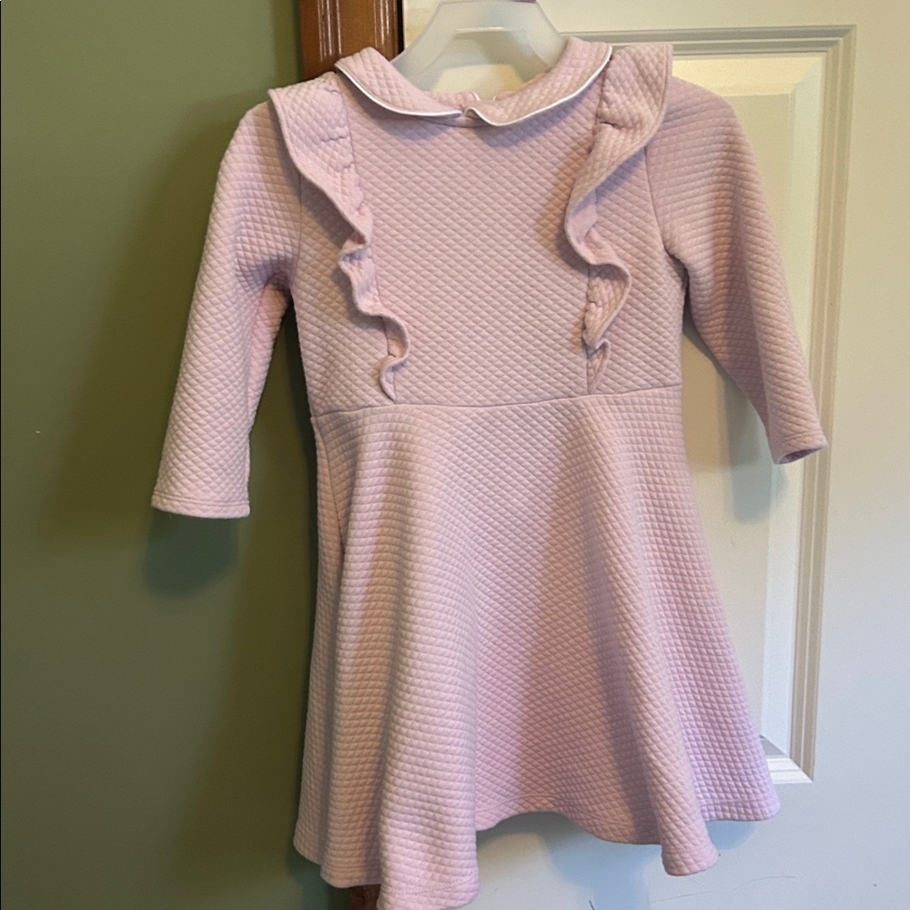 Janie and Jack Quilted Pink dress GUC